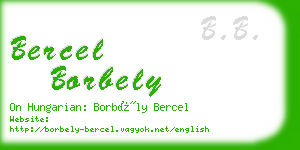 bercel borbely business card